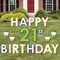 Big Dot of Happiness 21st Birthday - Cheerful Happy Birthday - Yard Sign Outdoor Lawn Decor - Twenty-First Birthday Yard Signs - Happy 21st Birthday